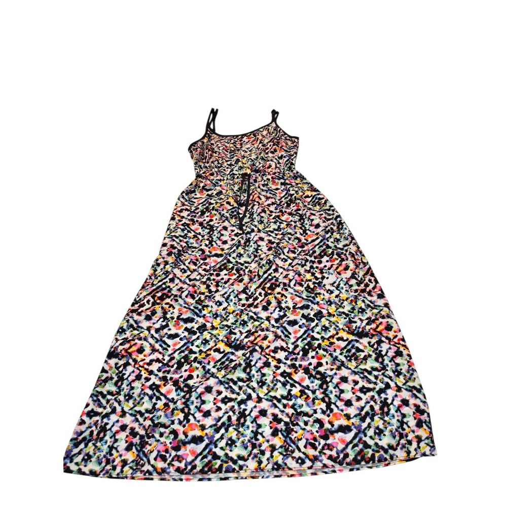 ATHLETA Size XXS Multicolor Sunbeam Easy Breezy Midi Dress Spaghetti Straps Adj - Picture 9 of 13